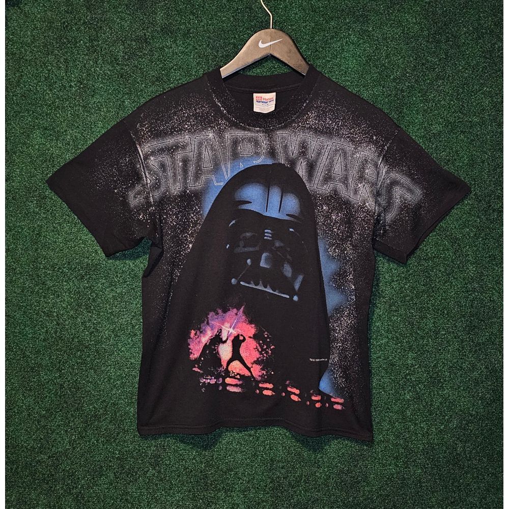 Vintage Star Wars Darth Vader Graphic T-Shirt Movie Promo 1996 Lucasfilm XL - Picture 1 of 4